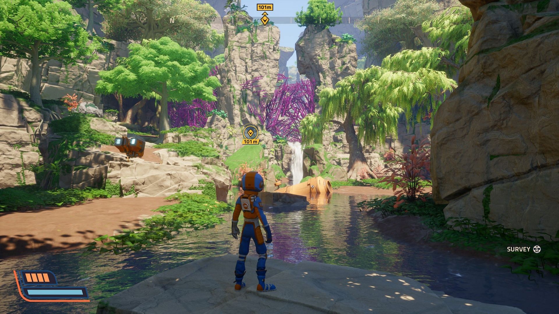 Survive a world of wonder and danger in Revenge of the Savage Planet (Image via Raccoon Logic Studios)